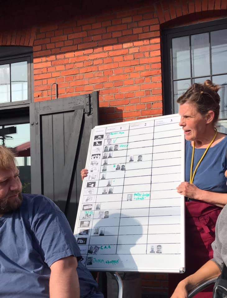 カフェで就労中