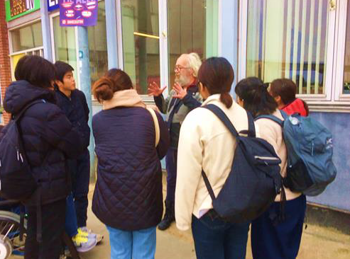 ホームレスインタビュー風景